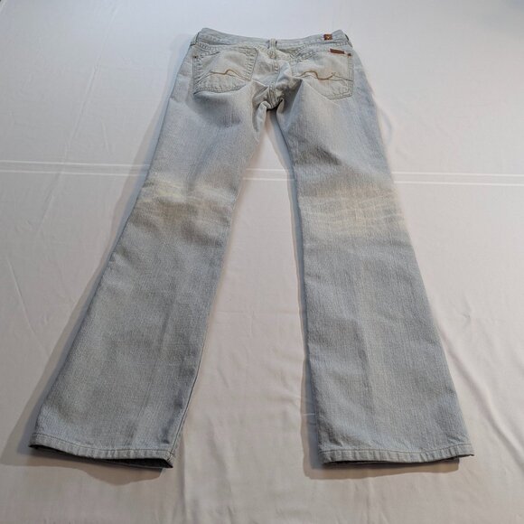 7 For All Mankind Light Wash Boot Cut Jeans Size 27 - Picture 2 of 15